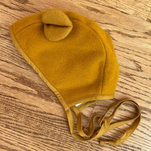 Briar Baby Wool Honey Bear Bonnet Cotton-Lined 18-24M